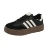 Zapatos Blancos para Pareja para Mujer, Nuevas Zapatillas Casuales de Suela Gruesa, Zapatos Versátiles Casuales con Plataforma y Cordones F8860