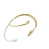 Pulseras de Moda Europeas y Americanas de Venta Caliente Transfronteriza, Pulseras Sencillas Huecas Semicirculares en Forma de C, Joyería de Declaración Versátil de Moda al por Mayor
