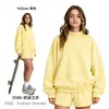 Ropa de Mujer Cai Xiang Dao Superventas Transfronterizo Sudadera Estilo Americano Ins de 350g con Forro Polar y Cuello Semi Alto Color Dopamina