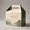 Empaques y impresión de alta gama, hechos a medida según el diseño, cajas de regalo portátiles y coloridas, cajas de mano tipo tejado, venta directa del fabricante, en stock