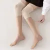 Medias de tubo largo para mujer, finas, antienganches, seda, para aire acondicionado, cálidas, para piernas frías, calcetines hasta la rodilla, sexys, altas, hasta la rodilla, muslo