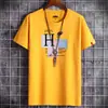 Atacado verão novo tamanho grande moda juvenil dos homens personalidade casual dos homens de manga curta t- shirt atacado em torno do pescoço t- camisa maré