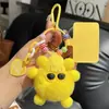 Lindo Colgante Llavero de Coche de Briquetas de Piel Sintética de Conejo Rex Muñeco de Peluche Popular Exquisito Colgante para Mochila Escolar Regalo
