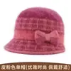 Moda de invierno gorro de lana grueso y cálido con forro polar para ancianos para mujeres, mamá, sombrero para mediana edad y ancianos