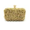 Nuevo Bolso de Noche Bordado con Cuentas Europeo y Americano Bolso de Mano Clutch de Lentejuelas para Banquetes Cadena para Hombro Cruzado Bolso para Mujer en Stock