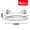 Estante de Almacenamiento Triangular para Baño Estante de Almacenamiento de Pared sin Perforaciones para Baño Balcón Cocina Ventosa Esquina Estante Doble Capa
