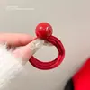 Laço de Cabelo Vermelho de Ano Novo Acessório de Cabelo Feminino Corda de Cabelo Estilo Coreano Alto Padrão Luxo Leve Laço de Cabelo 2026 Novo Elástico de Alto Padrão