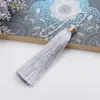 Borla de seda de hielo borla accesorios DIY nudo chino marcapáginas bolsita cordón para ventilador de coche decoraciones de borla