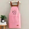 Delantal de Cocina Impermeable con Logo Impreso, Delantal Doméstico a Prueba de Aceite para Mujeres, Trabajo en Catering, Bolsillo para Teléfono de Gran Capacidad