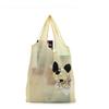 Bolsa de compras plegable ecológica con diseño de cachorro de dibujos animados, bolsa creativa con diseño de animales, bolsa de compras portátil para supermercado, logotipo imprimible