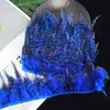Ventas Directas de Fábrica En Stock Adorno de Tela Floral Azul y Blanco Accesorios para Ropa Materiales para Colgantes Cinta de Tela de Plumas Dobladillo de Vestido Manualidades