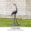 Plástico reforçado com fibra de vidro imitação de cobre escultura de garça escultura de animal simulação obra de arte decorativa para jardim externo ornamentos de garça-de-coroa-vermelha