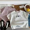 Camiseta de manga corta para niño, Top de verano para niños, Ropa para niño, Camiseta de verano fina con sensación fresca, Beige de manga corta, Elegante