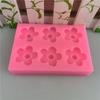 Mini Flor de 6 Pétalos Hyun-tasting Hyun-tasting Hyun-tae Hyun-tae Pastel Molde de Silicona DIY Plegable Dulce Herramienta para Hornear Molde de Chocolate