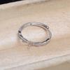 Accesorios de bricolaje Anillo abierto de perla Anillo de plata S925 Anillo de dedo de hueso de serpiente 5811 Anillo abierto 6-8