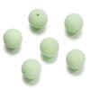 Color Macaron Flocado Agujero Recto Cuenta Redonda Joyería Agujero 2.5mm DIY Cadena para Teléfono Móvil Colgante para Coche Materiales para Abalorios Accesorios