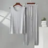 Conjunto de Dos Piezas para Hombre de Modal: Chaleco de Verano y Pantalones de Linterna. Nuevo Traje Casual Suelto de Primavera y Otoño Tallas Grandes para Casa