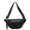 Novo estilo tecido em relevo saco peito das mulheres rede vermelha ins marca de moda simples mensageiro bolsa nicho moda all-match ombro cintura bolsa