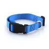 Collar para perro de color sólido de nailon con hebilla de plástico ajustable, collar universal para mascotas para gatos y perros, collar para perro multicolor al por mayor