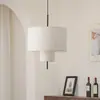 Lámpara colgante pequeña retro de madera maciza estilo vintage con tela de algodón y lino, estilo wabi-sabi japonés, luz de ambiente creativa para comedor, casa de huéspedes, dormitorio
