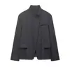 Comercio Exterior Transfronterizo de Amazon 2026 Ropa para Mujer de Venta Caliente Traje Corto con Cuello Alto Cuadros Retro Chaqueta de Tres Colores para Commuter para Mujer