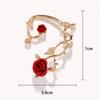 Joyas para Orejas Góticas con Diseño de Nicho de Rosa Retro Artístico