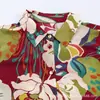 Comercio Exterior Transfronterizo Ropa de Mujer 2026 Nuevos Productos Estilo Europeo y Americano Elegante Estampado Floral Textura de Satén de Seda Camisa 2355112