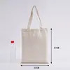 Amazon al por mayor transfronterizo bolsa de lona en blanco publicitaria logo imprimible bolsa de algodón de mano DIY pintada a mano