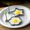 Fornecimento de modelo de omelete de aço inoxidável espesso, molde de ovo pochê, molde de ovo frito em forma de coração, anel criativo para ovo frito