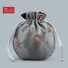 10Yjgz Saquinho Bordado com Cordão de Frutas Arredondadas Bolsa para Joias Bolsa para Brinquedos Bolsa de Noz Bolsa para Contas Budistas Leidezhu