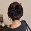 Acessórios de Cabelo de Alta Qualidade para Meninas com Temperamento Elegante, Presilha Torcida de Laço Fofa e de Luxo Leve, Estilo Simples de Desenho Animado para Cabelos Finos, Grampo