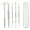 Set de herramientas de acero inoxidable para dentista set de cuidado bucal limpieza eliminador de sarro cálculo herramienta de limpieza bucal