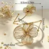 Abrazaderas de cortina florales versátiles, simples y elegantes, europeas y americanas, transfronterizas, decoraciones de hebillas de cortina de metal de lujo ligero, venta al por mayor