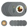 Manteles individuales de cuero texturizado de piel de vaca de doble cara, posavasos para tazas de té, manteles impermeables y resistentes al aceite, tapetes resistentes al calor para restaurantes occidentales, tapetes para cuencos y posavasos para tazas