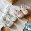 Novos Tênis de Caminhada de Malha para Meninas 2026, Sola Macia Respirável, Sapatinhos de Princesa para Bebê, Tênis Infantis Fofos com Laço