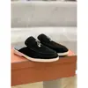 Pantuflas cerradas de talla grande para mujer de comercio exterior, mules planos y cómodos sin cordones para hombre