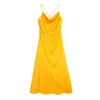 Novo Vestido de Verão Feminino Estilo Europeu e Americano com Design de Alça nas Costas, Emagrecimento da Cintura e Elegante Vestido de Suspensório