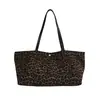 Bolso de mano retro coreano de nicho con estampado de leopardo para mujer, principios de otoño de 2026, bolso casual de gran capacidad para el hombro y debajo del brazo