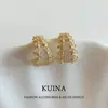 Pendientes de Flor de Zirconio Súper Brillantes Microincrustados con Forma de C para Mujer, Pendientes Casuales, de Moda, Exquisitos y Versátiles, Pendientes de Nicho de Gama Alta