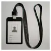 Porta-Crachá de Alumínio Anti-Magnético de Face Única com Cordão Porta-Crachá de Metal para Trabalho Cartão de Acesso de Estudante Porta-Cartão de Ônibus