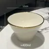 Cuencos Cónicos de Cerámica de Lujo Ligero, Cuencos para Arroz, Cuencos para Sopa, Cuencos para Ramen, Vajilla Estilo Nórdico Ins, Platos para el Hogar, Alto Valor Estético, Venta al por Mayor