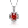 Tiktok Xiaohongshu En Vivo Más Vendido Octagonal Corte Rosa Piedra Preciosa de Color Diamante de Alto Quilate Moda Transfronteriza Europea y Americana Joyería