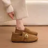 Mocasines Estilo Old Money Vintage para Mujer, Nueva Colección de Otoño, Hebilla Metálica, Tacón Oculto, Para el Trabajo, Casual, Versátiles, Estilo Birkenstock, Modernos