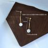 Pendientes de perlas de agua dulce de alta gama, estilo coreano, estilo frío, ligeros, de lujo, de moda, elegantes, sencillos y a la moda para mujer.