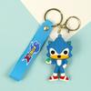 Nuevo llavero de Sonic con dibujos animados de PVC, ratón ultrasónico, muñeco colgante para coche, mochila, accesorios, caja ciega