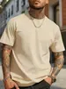 Comercio Exterior de Amazon Europeo y Americano Transfronterizo Verano Color Sólido Cuello Redondo Algodón Casual Deportivo Running Top Sencillo Manga Corta