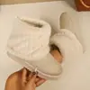 Botas de neve femininas com sola grossa, novos sapatos de algodão de inverno, botas curtas casuais, forradas com pelúcia, botas de algodão slip-on de camurça espessada atacado