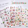 Populares Pegatinas de Uñas Navideñas en Relieve 5D Árbol de Navidad Lindo Caramelo Estrellas Pegatinas Planas de Concha para Uñas al por Mayor