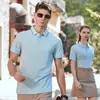 Festa Estudantil uniforme de classe roupa para atividade em grupo lapela manga curta roupa de trabalho camiseta verão masculina e feminina polo de meia manga