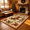 Alfombra decorativa navideña transfronteriza nueva y de gran venta en Amazon Temu para dormitorio y sala de estar, alfombrilla de mesita de noche resistente a la suciedad y al desgaste
